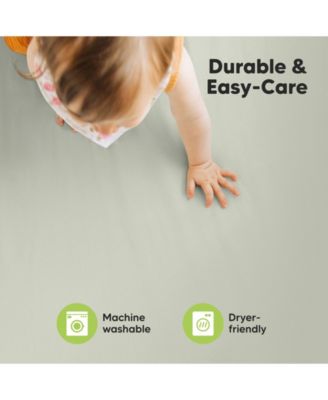 Mini Crib Sheets for Baby Girls, Boys, 2-Pack Soothe Pack and Play Sheets Fitted, Pack N Play Mattress Sheet