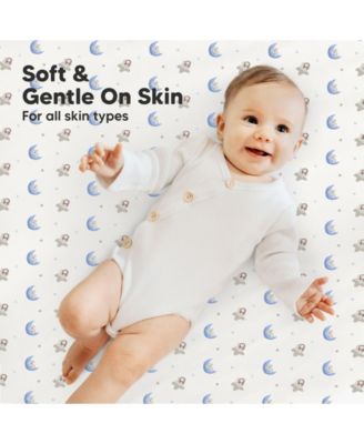 Mini Crib Sheets for Baby Girls, Boys, 2-Pack Soothe Pack and Play Sheets Fitted, Pack N Play Mattress Sheet