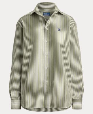 Women's Relaxed-Fit Striped Cotton Shirt