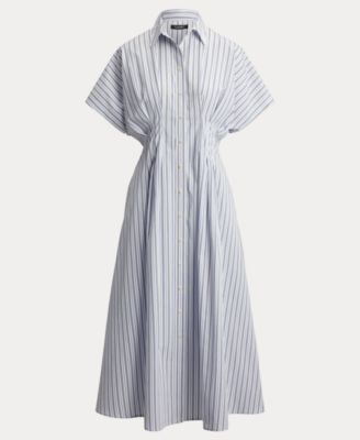 blue and white striped collar dress Sail to Sable Navy & White Stripe Abby Dress NAVY/WHITE Stripe / XL / SCSU2506S