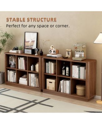 6-Cube Low Bookcase with Base