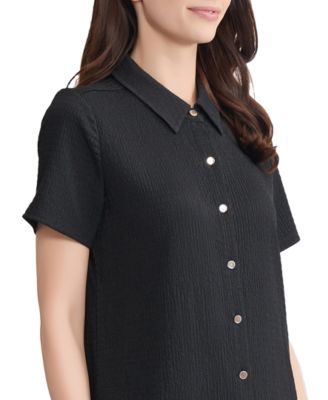 Women's Short-Sleeve Button-Front Shirt