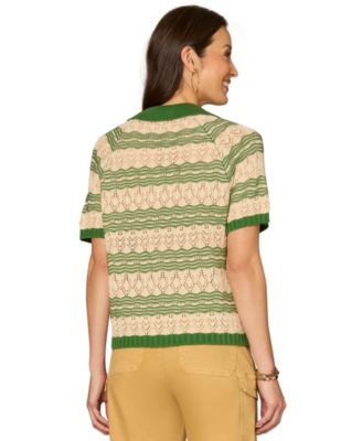 Women's Short-Sleeve Cotton Polo Top