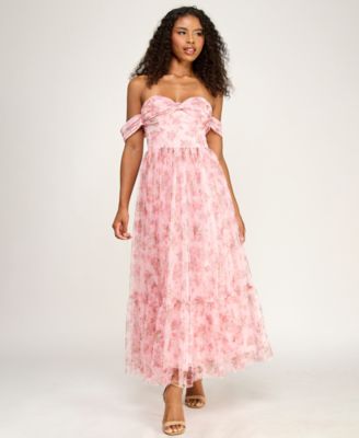sachin and babi light blue dress Shop macy's 2 piece prom dresses Shop City Studios Juniors Sequined Lace  Printed 2 Pc. Gown main image 1