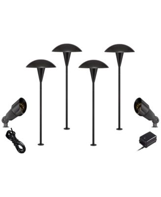 Mushroom  High Mid Century Modern 8-Piece Outdoor Landscape Path and Spot Lighting Set Porch LED Bulb