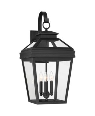 Stratton Street  High Traditional Outdoor Wall Light Fixture Mount Porch House Lantern Edison Bulb Glass Shade