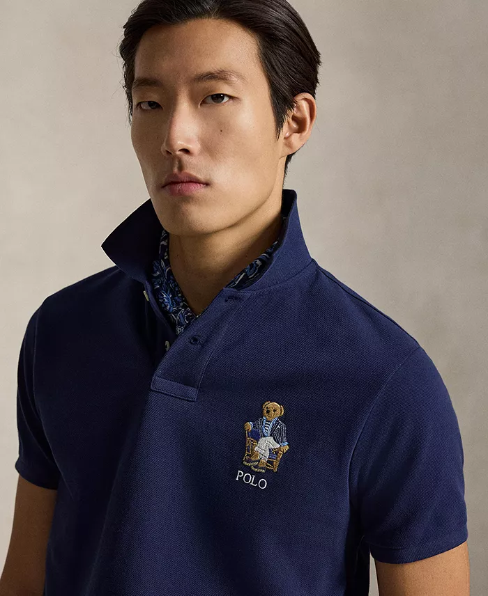 Men's Custom Slim-Fit Polo Bear Polo Shirt - thumbnail 3
