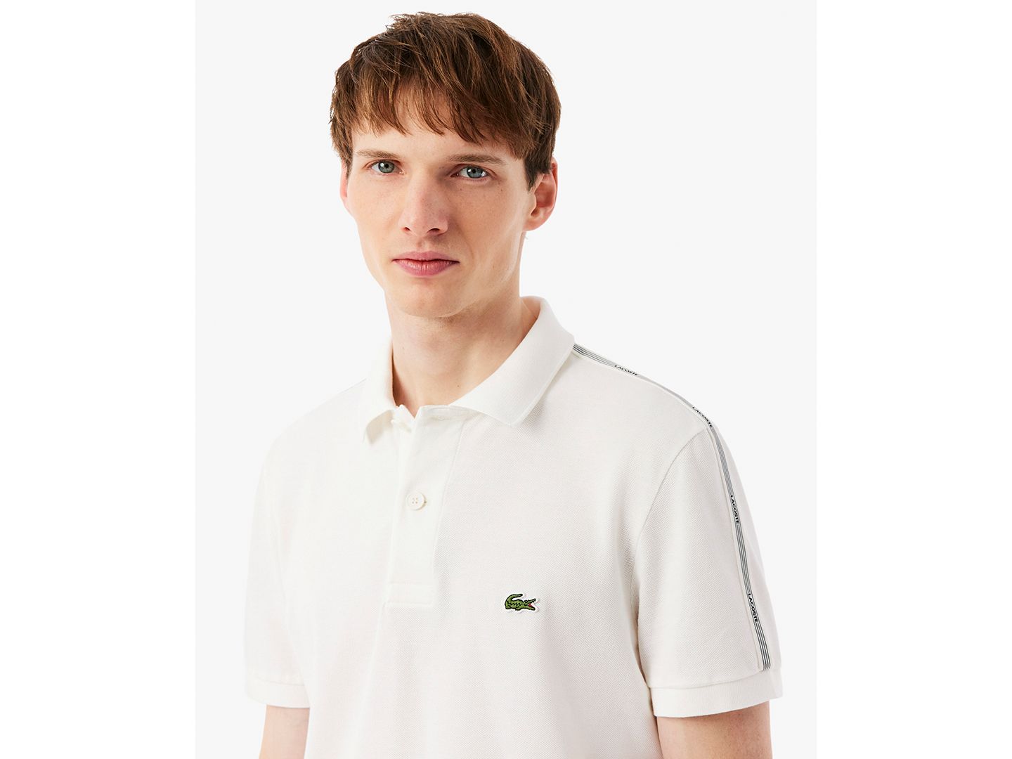 Мужское поло Lacoste Regular-Fit Short-Sleeve Polo Shirt, цвет: Flour — фото 3