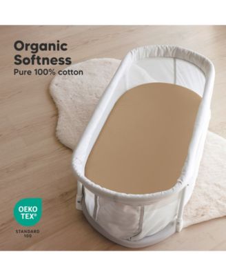 Bassinet Sheet for Baby Girls, Boys, 2-Pack Soothe Bassinet Fitted Sheets, Bedside Bassinet Mattress Sheet