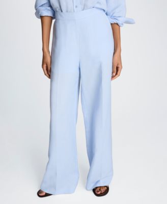 Women's Pull-On Linen Wide-Leg Pants