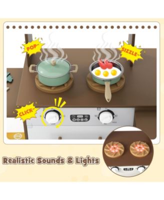 Corner Kids Kitchen Set with Realistic Lights and Sounds