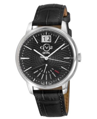 Men's Rovescio Swiss Quartz Italian Leather Strap Watch