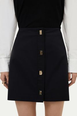 Women's Techno Cotton Gold Clasp Skirt