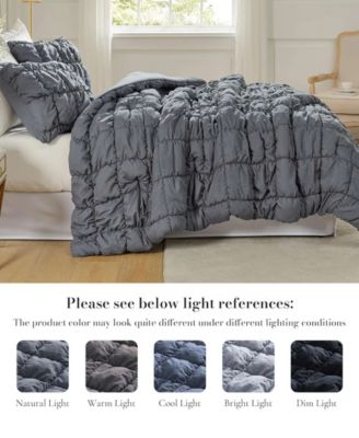 Modern Style Pintuck All Season Comforter, Twin
