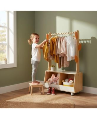 Tree Dress Up Rack Kids Costume Organizer Storage Cabinet Playroom Bedroom