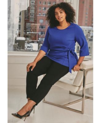 Women's Super-Stretch Straight Ankle Pull-On Pant