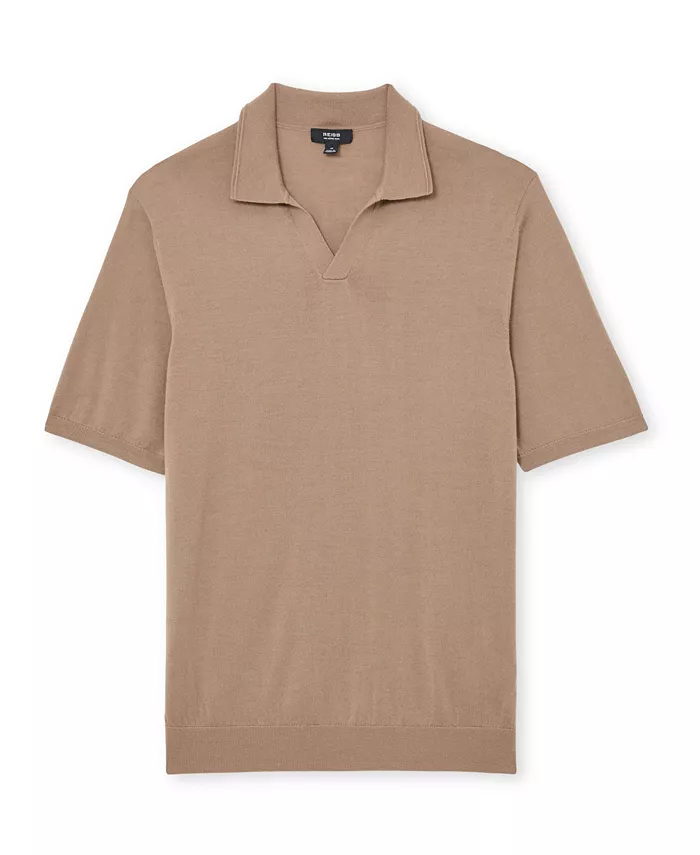 Men's Duchie Merino Wool Open Collar Polo Shirt - thumbnail 3