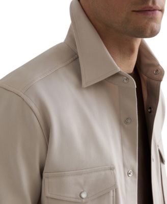 Men's Cotton-Twill Twin-Pocket Stretch Overshirt