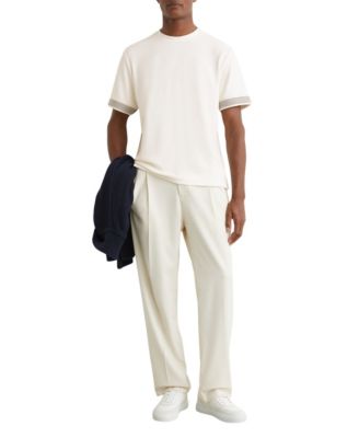 Men's Textured Tape-Cuff Modern-Fit T-Shirt