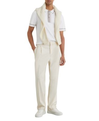 Men's Tipped Half-Button Knitted Polo Shirt