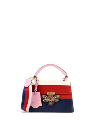 Small Queen Margaret Top Handle Bag Colorblock Leather