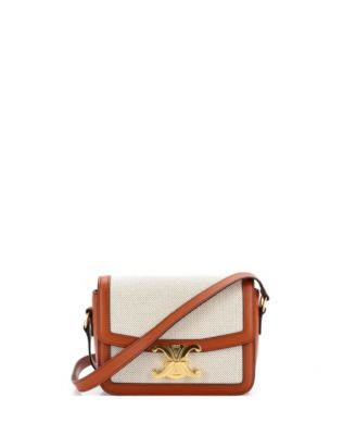 Teen Triomphe Shoulder Bag Canvas with Leather