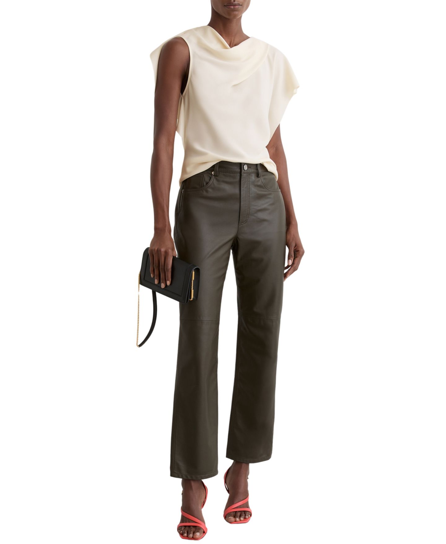 Женский топ REISS Natalie Drape-Neck — фото 3
