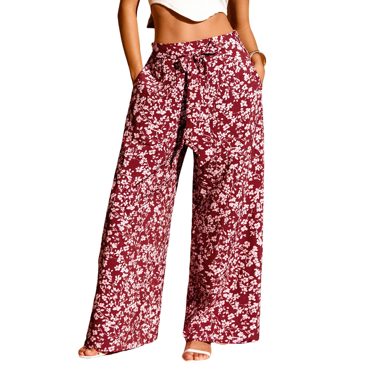 Women's Printed Wide Leg Pants