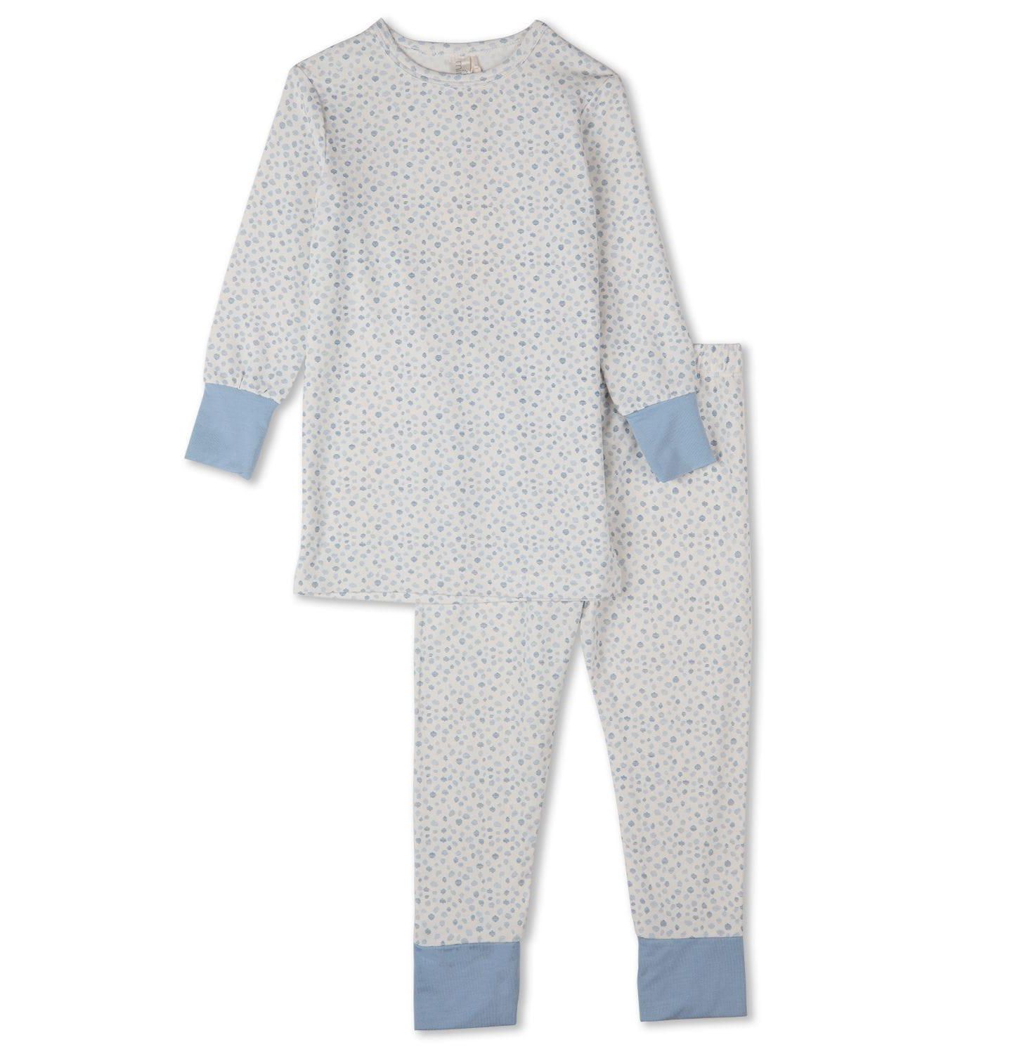 MeMoi Toddler Girls 2 Piece "Abstract Spots" Rayon-Blend Lounge Set, цвет: Синий разноцветный — фото 1