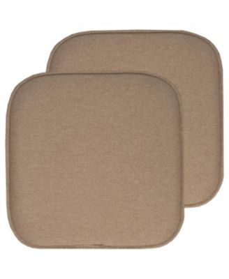 2 Pack Chair Cushion Memory Foam Pads Non Skid Rubber Seat Cover