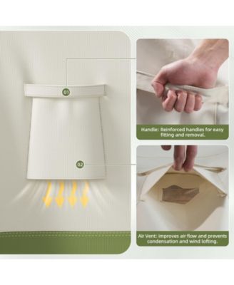 Outdoor Furniture Cover Waterproof, 4 Piece Patio Furniture Set Cover for Outside Couch, Lawn Chairs, Coffee Table,Windproof with Buckle Strap