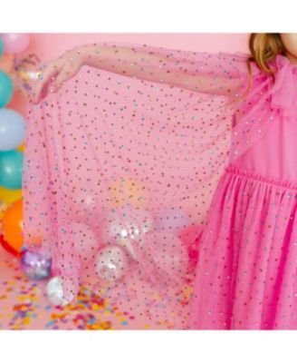 Girls Raspberry Rhinestone Cape