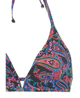 Women's Paisley Print Triangle Bikini Swimsuit Top Bra Sizing