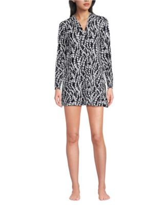 Women's Long SunShade UPF 50 Hooded Mini Swim Swim Cover-Up Dress