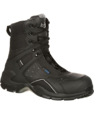 Men's 1st Med Carbon Fiber Toe Puncture-Resistant Side-Zip Waterproof Public Service Boot