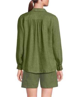 Women's Linen Long Sleeve Feminine Shirt