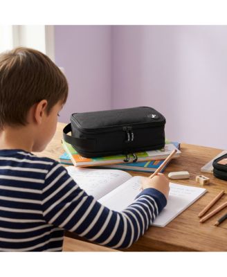 Doodle Pencil Case with Organizational Pockets and Handle Strap