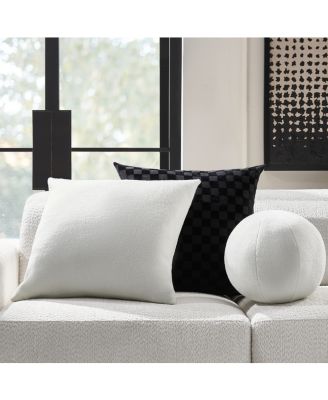 Maeve Felted Wool Ball Pillow 12" - White