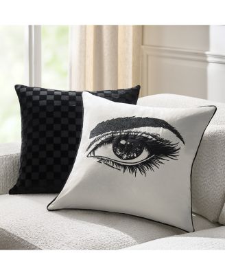 Demure Embroidered Pillow