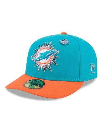 Men's Aqua/Orange Miami Dolphins 2026 NFL Draft Pre-Curved 59FIFTY Fitted Hat