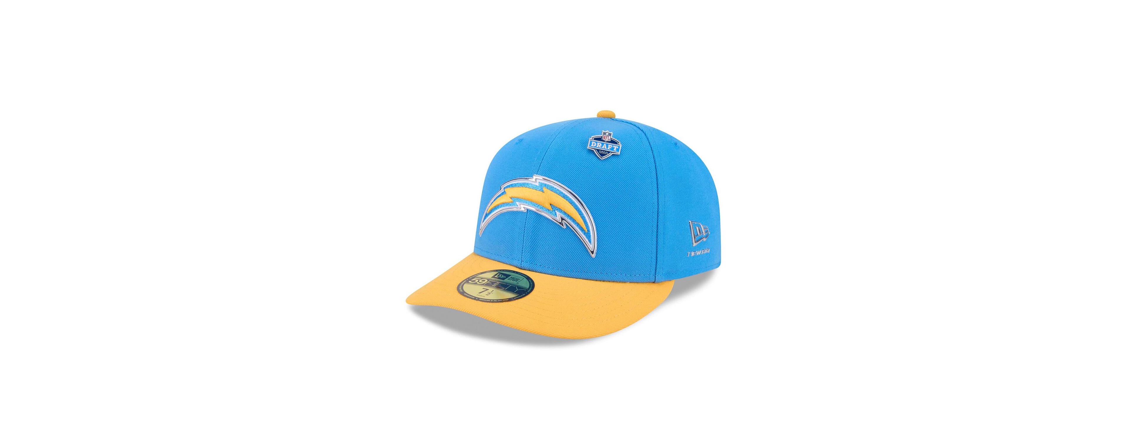 New Era Men's Powder Blue/Gold Los Angeles Chargers 2026 Nfl Draft Pre-Curved 59FIFTY Fitted Hat