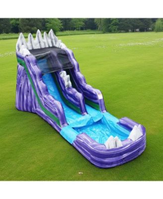 15  Dark Night Commercial Grade Water Slide with Splash Pool for Kids and Adults (with Blower), Outdoor Indoor, Wet Dry Use, Tall Inflatable