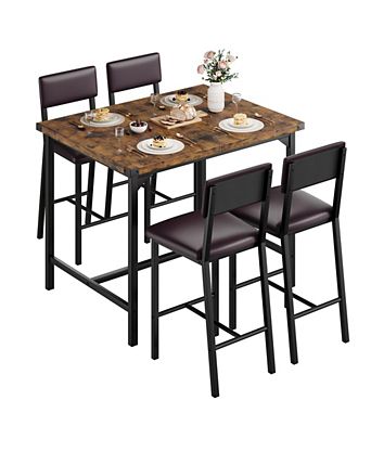 2-Person Rustic Counter-Height Dining Table Set