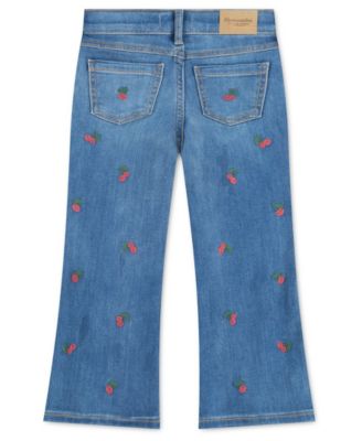 Toddler Girls' 2T-5T Cherry Print Flare Leg Jeans