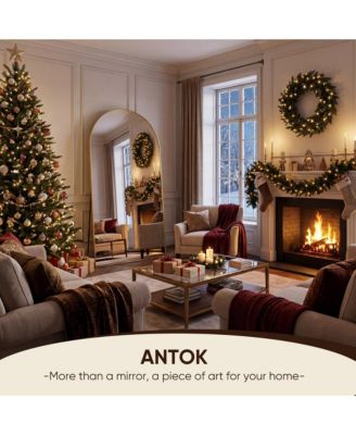 Full Length Mirror, 68"x26" Floor Mirror, Arch Floor Standing Mirror Freestanding Arch Full Body with Stand for Bedroom, Hanging Mounted for Living Room Cloakroom, Black