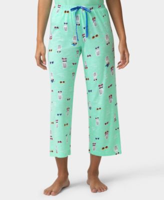 Women's Printed Capri Mid-Rise Pants