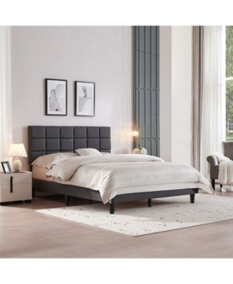 Bed Frame with Fabric Upholstered Headboard
