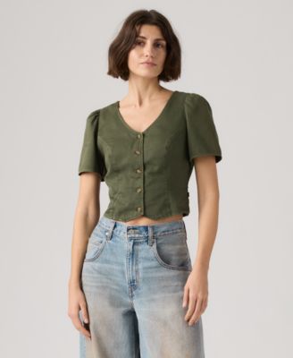 Women's Moxie Cotton Short-Sleeve Denim Blouse