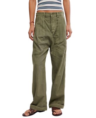 Women's Clover Mid-Rise Dropped Trouser Pants