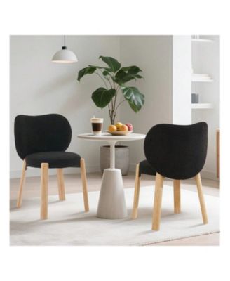 Dining Chair 2PCS Home Plush Makeup Vanity Chair for Kitchen Dining Room